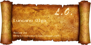 Luncanu Olga névjegykártya